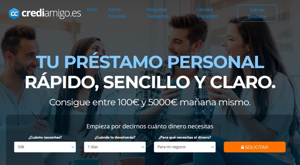 Fundado en 2016, CrediAmigo ayuda a todos los españoles que buscan préstamos personales. Encuentra el prestamista que se adapte a las necesidades de cada uno de sus clientes.